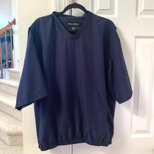 FootJoy Golf Navy Short Sleeve Outerwear Wind Shirt